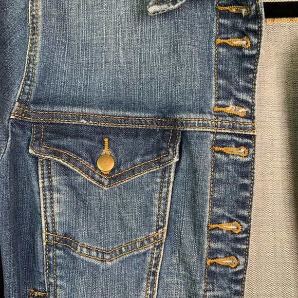 Sunflower Denim Jacket Hand Painted Country Girl Cottagecore Chic Autumn - Picture 11 of 13